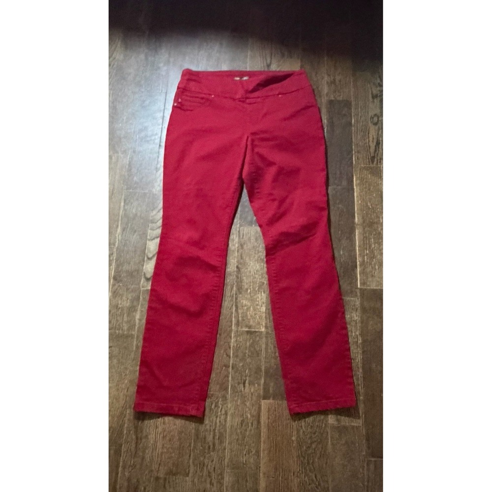 Women's Lee Sculpting Slim Leg Pants Size 10 Red Pull on